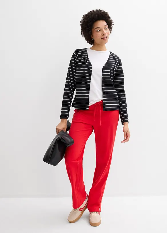 Cardigan i formstabil jersey i 100% &oslash;kologisk bomull, bonprix