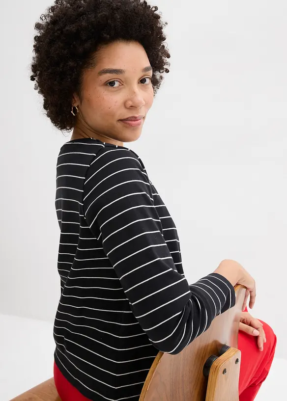 Cardigan i formstabil jersey i 100% &oslash;kologisk bomull, bonprix