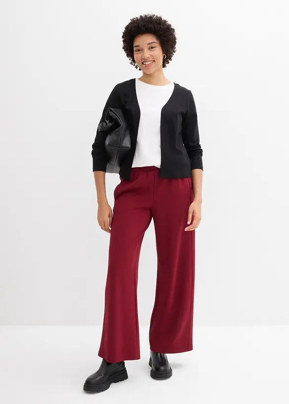 Cardigan i formstabil jersey i 100% &oslash;kologisk bomull, bonprix