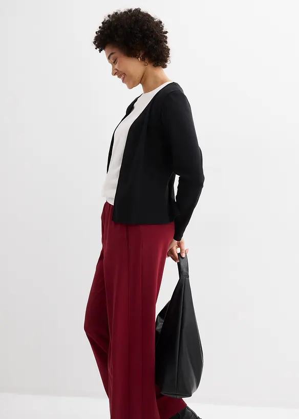 Cardigan i formstabil jersey i 100% &oslash;kologisk bomull, bonprix