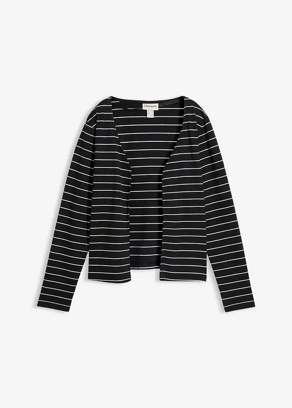 Cardigan i formstabil jersey i 100% &oslash;kologisk bomull, bonprix
