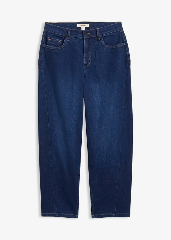 Barrel Jeans, Mid Waist, &oslash;kologisk bomull, bonprix