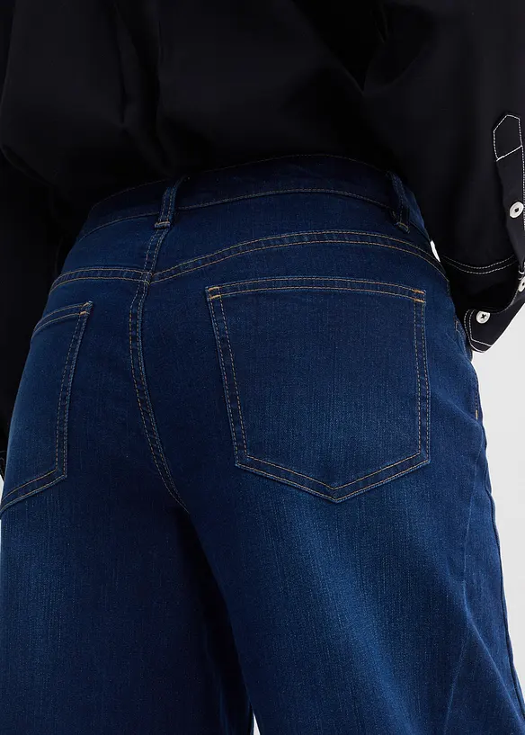 Barrel Jeans, Mid Waist, &oslash;kologisk bomull, bonprix