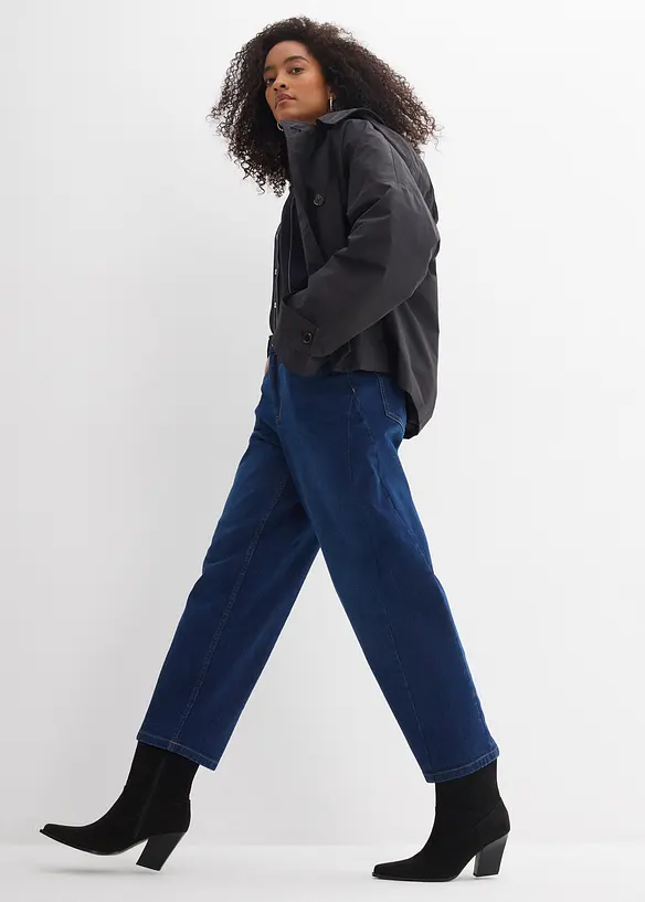 Barrel Jeans, Mid Waist, &oslash;kologisk bomull, bonprix