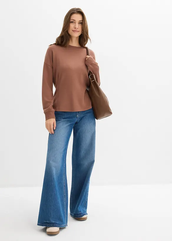 Sweatshirt i innsvingt modell, bonprix