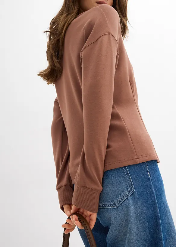 Sweatshirt i innsvingt modell, bonprix