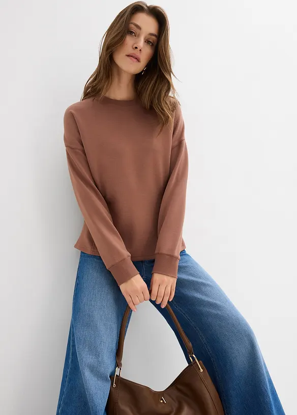 Sweatshirt i innsvingt modell, bonprix