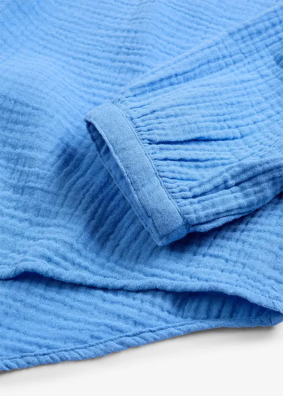 Blusetopp av myk musselin, bonprix