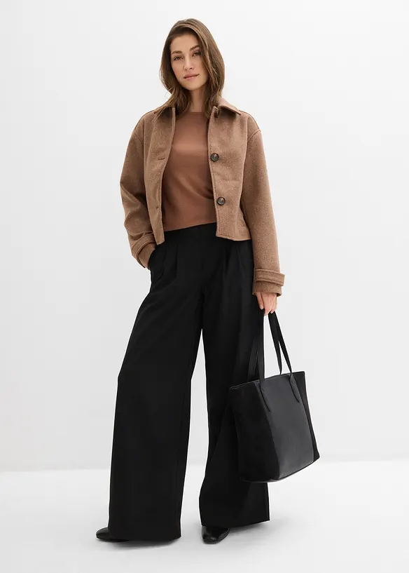 Kort k&aring;pe i ullstil, bonprix