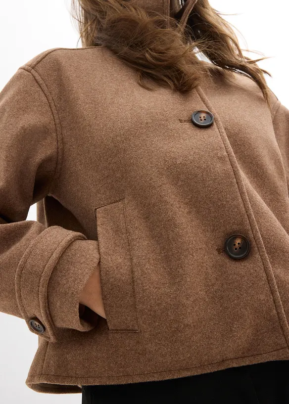 Kort k&aring;pe i ullstil, bonprix