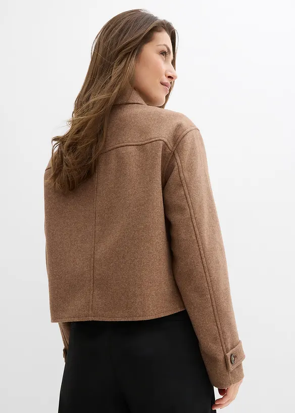 Kort k&aring;pe i ullstil, bonprix