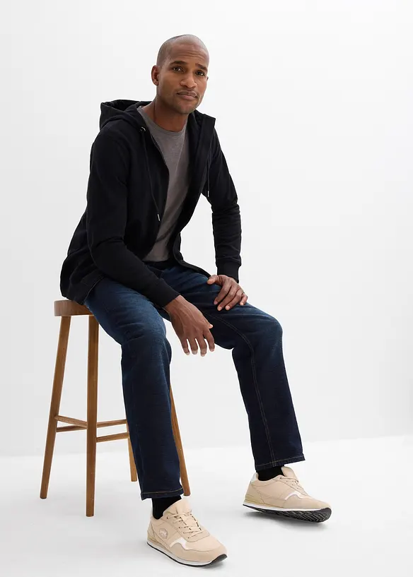 2i1-b&aelig;rejakke med hette i myk bomullstrikot til herre, bonprix