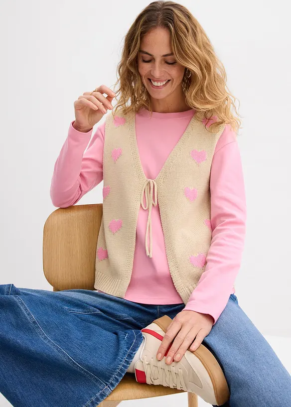 Strikkevest, bonprix