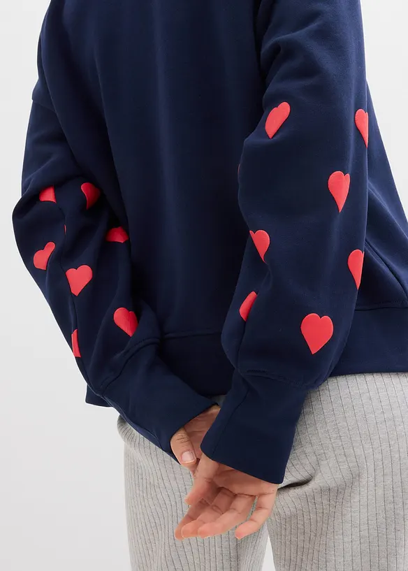 Sweatshirt i bomullsmiks, bonprix