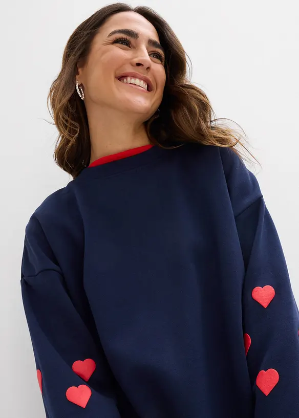 Sweatshirt i bomullsmiks, bonprix