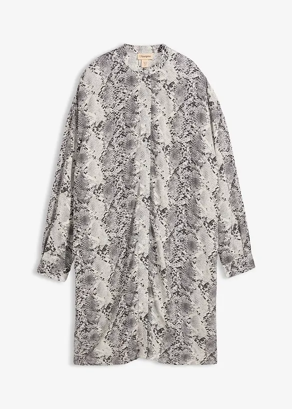 Ledig skjortekjole av fin viskose, bonprix