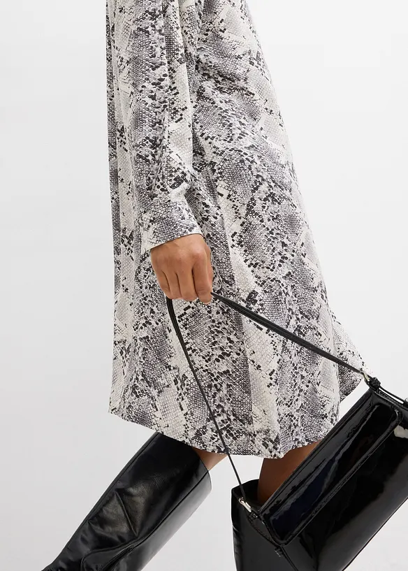 Ledig skjortekjole av fin viskose, bonprix