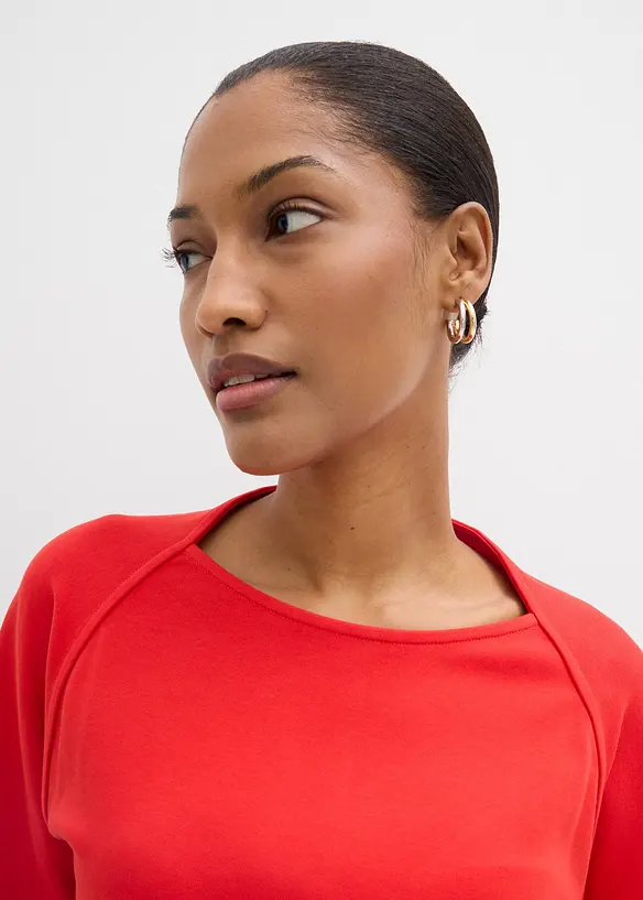 Langermet topp i 100% &oslash;kologisk bomull, bonprix