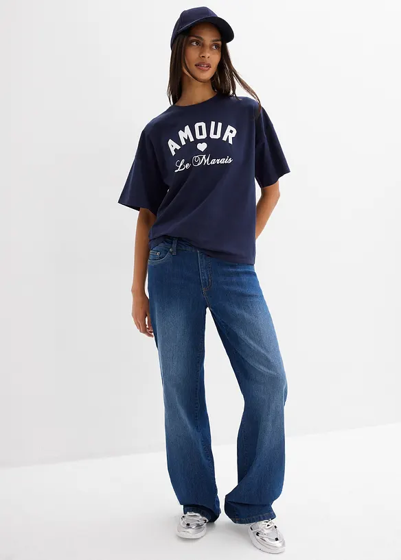 T-skjorte av elastisk, &oslash;kologisk bomullsmiks, bonprix