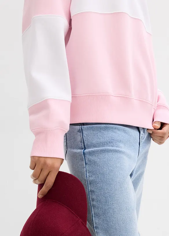 Oversized sweatshirt i myk bomullsmiks, bonprix