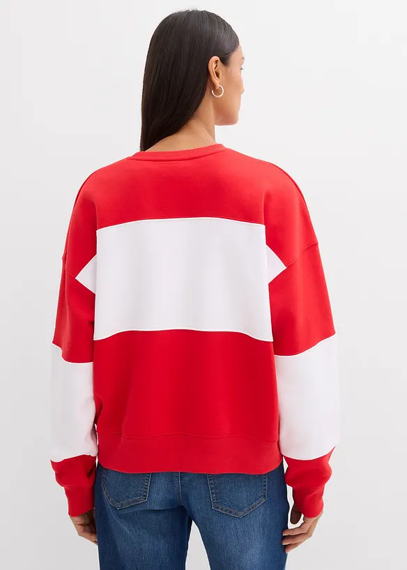 Oversized sweatshirt i myk bomullsmiks, bonprix