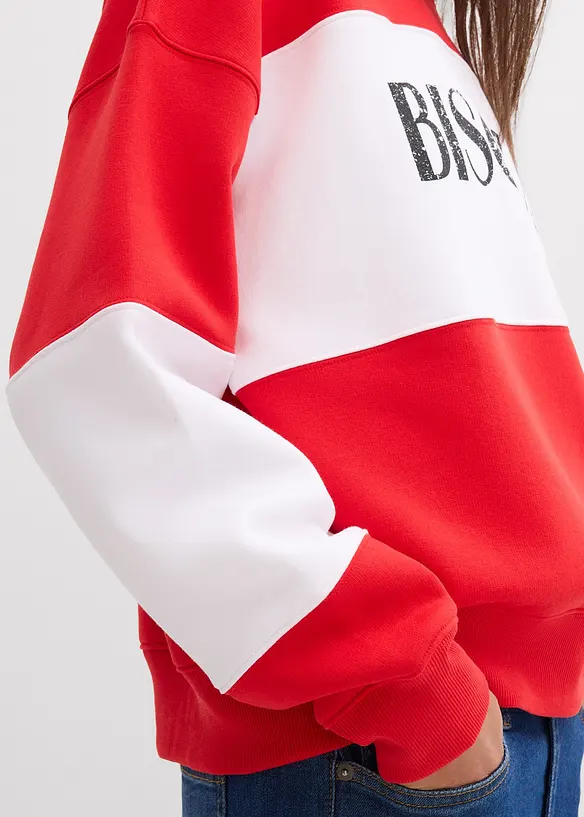 Oversized sweatshirt i myk bomullsmiks, bonprix