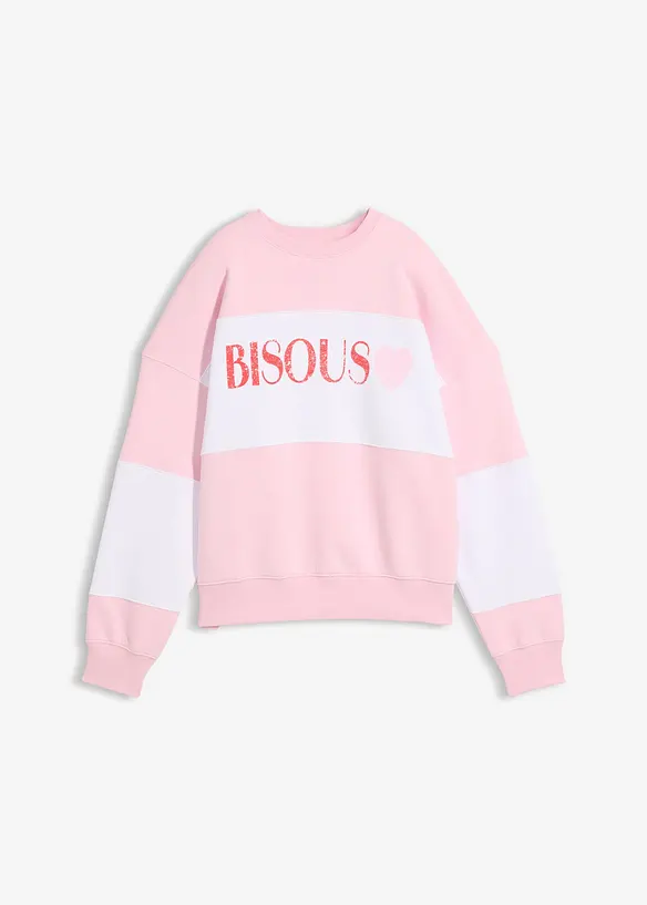 Oversized sweatshirt i myk bomullsmiks, bonprix