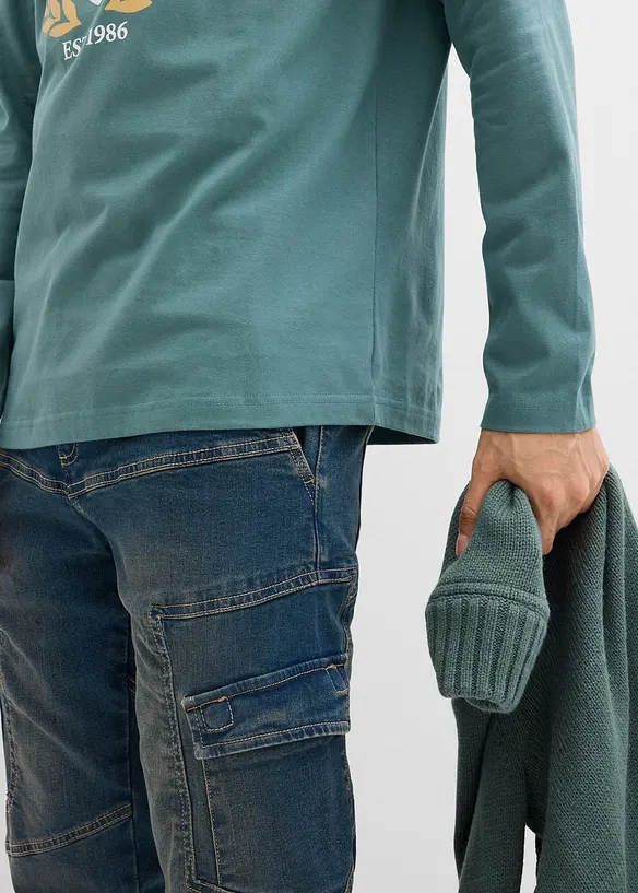 Langermet shirt i 100% bomull, bonprix