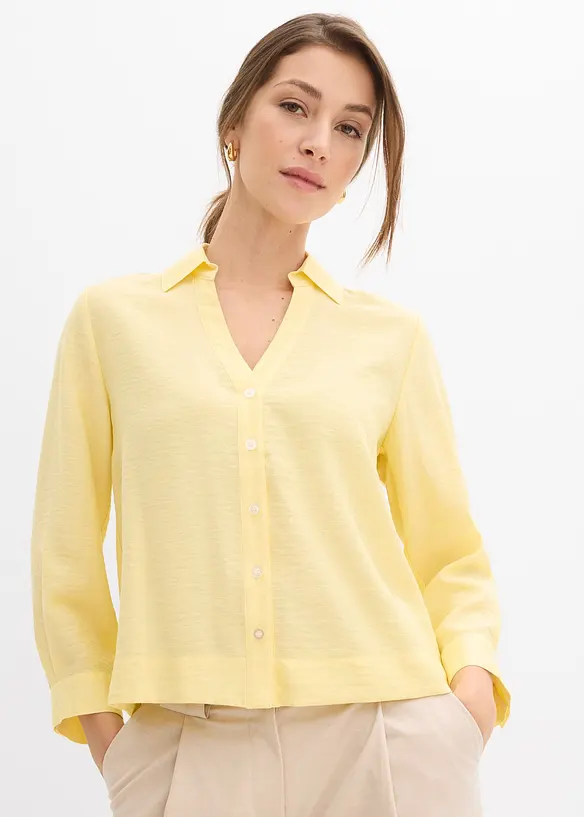 Boxy bluse av viskosemiks, bonprix