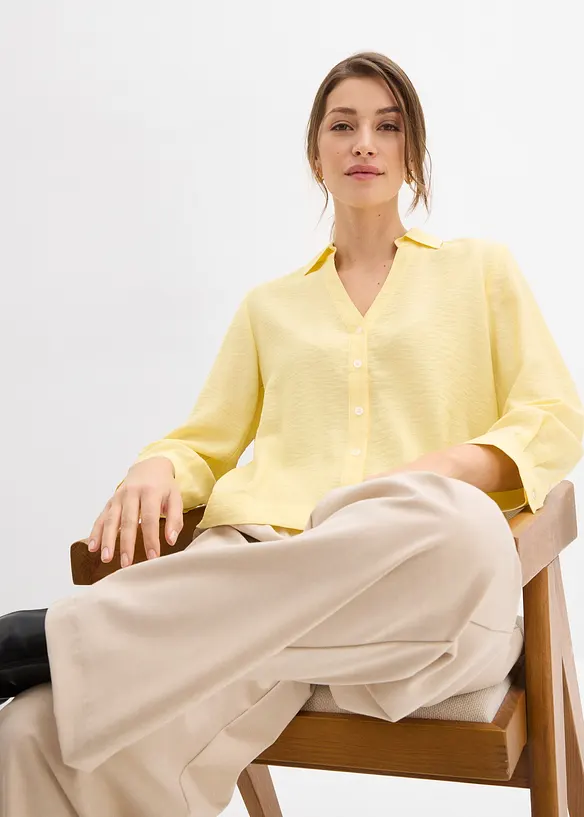 Boxy bluse av viskosemiks, bonprix