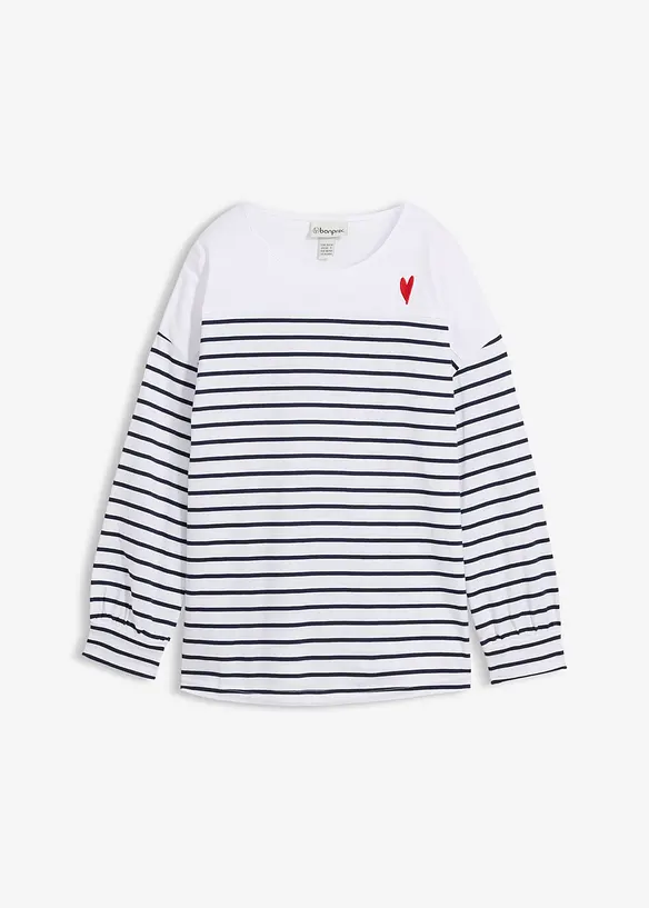 Langermet topp i 100% &oslash;kologisk bomull, bonprix