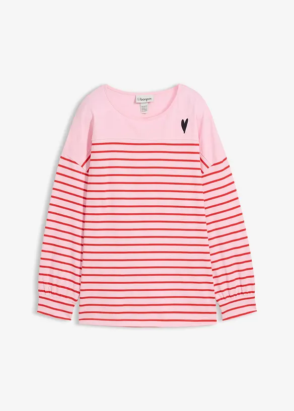 Langermet topp i 100% &oslash;kologisk bomull, bonprix