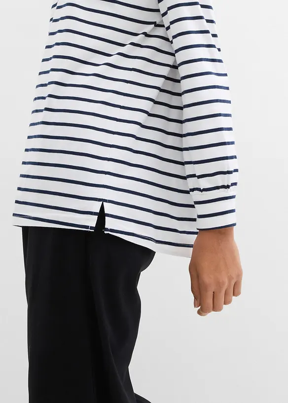 Langermet topp i 100% &oslash;kologisk bomull, bonprix