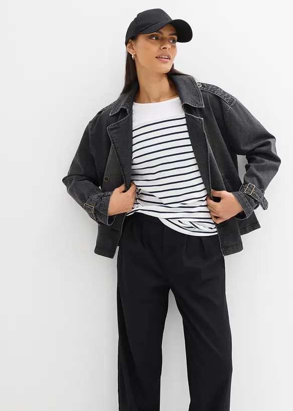 Langermet topp i 100% &oslash;kologisk bomull, bonprix