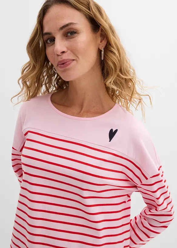 Langermet topp i 100% &oslash;kologisk bomull, bonprix