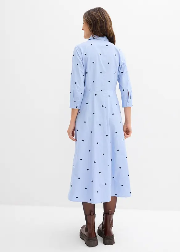 Skjortekjole i 100% &oslash;kologisk bomull, bonprix