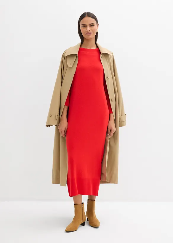 Ledig midikjole i viskosemiks, bonprix