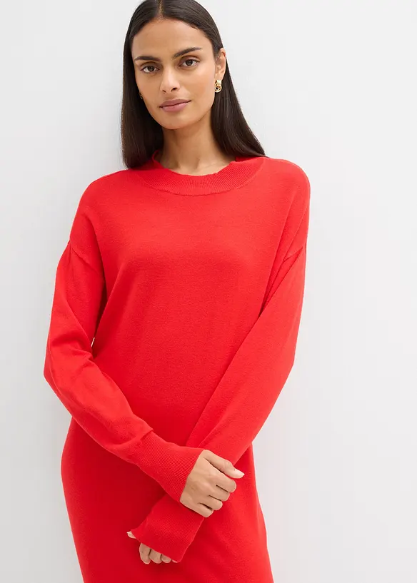 Ledig midikjole i viskosemiks, bonprix