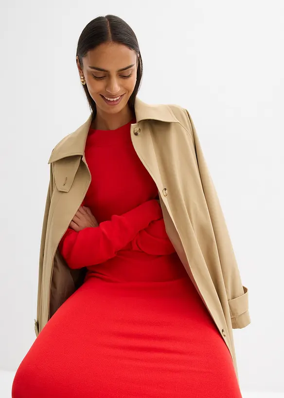 Ledig midikjole i viskosemiks, bonprix