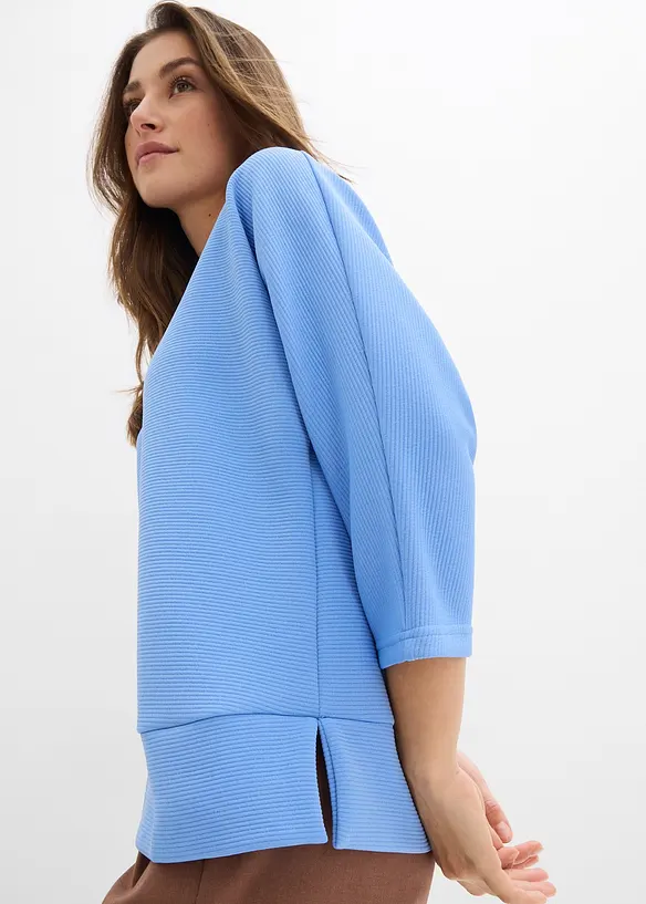 Sweatshirt i strukturmateriale, bonprix