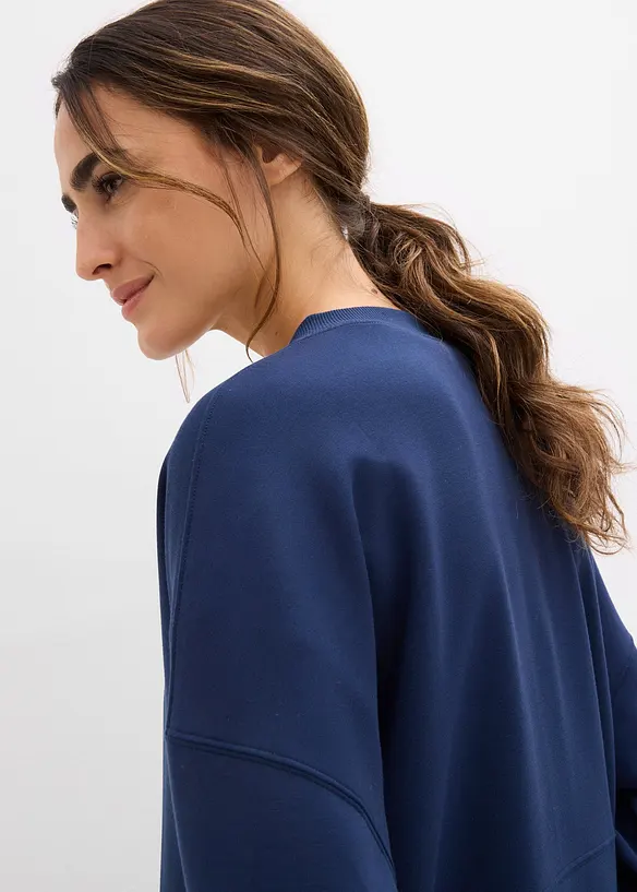 Oversized sweatjakke i scuba-materiale, bonprix