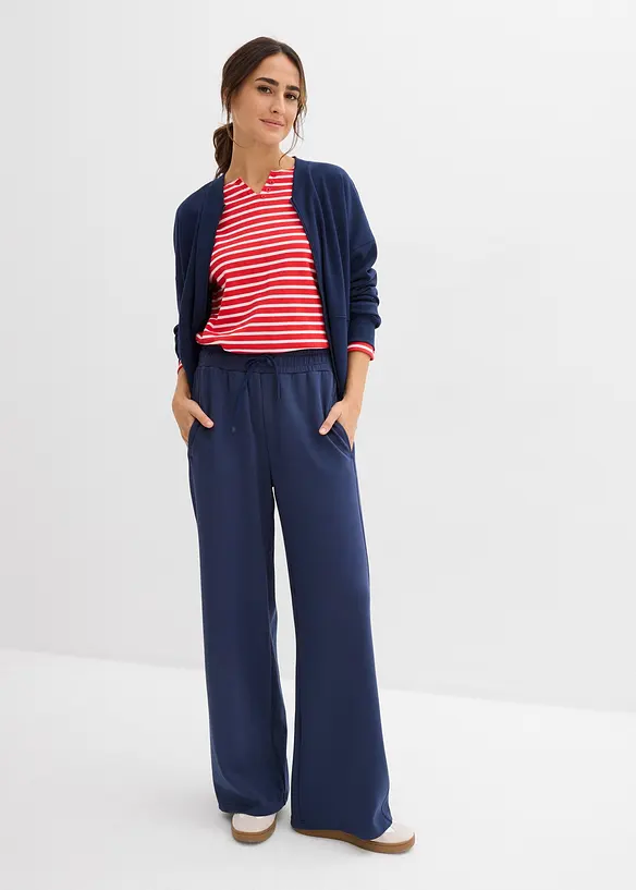 Oversized sweatjakke i scuba-materiale, bonprix