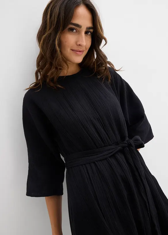 Midikjole i myk bomull, bonprix