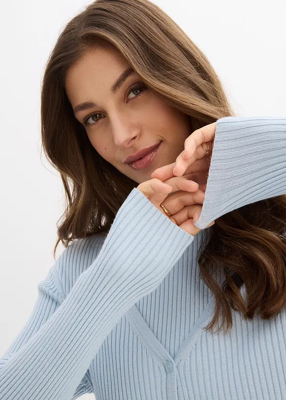 Finstrikket cardin med viskose, bonprix