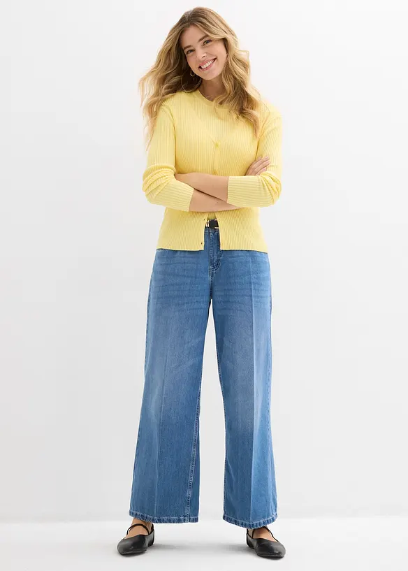 Finstrikket cardin med viskose, bonprix