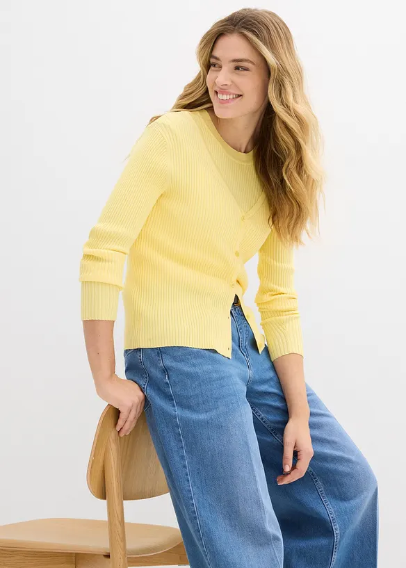 Finstrikket cardin med viskose, bonprix