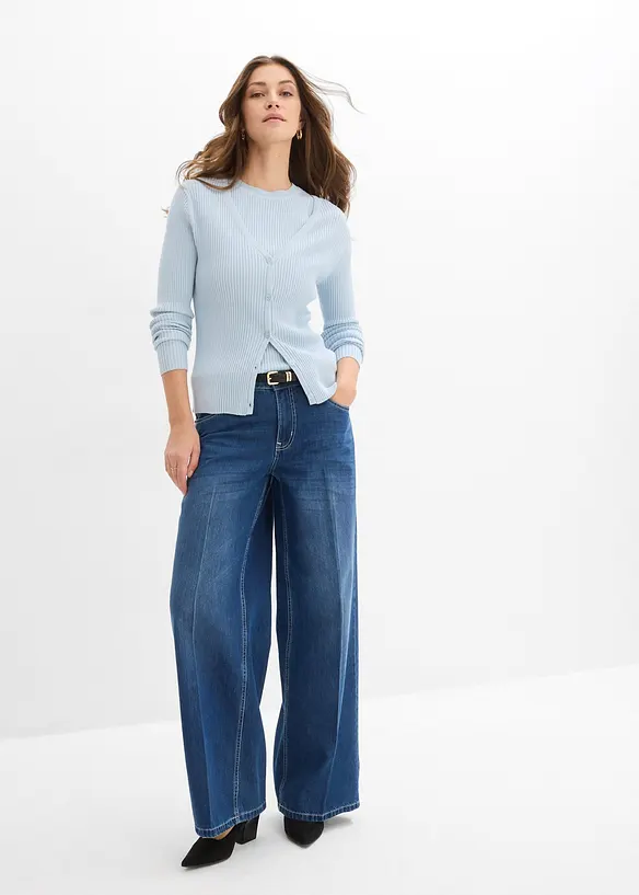 Strikket topp med viskose, bonprix