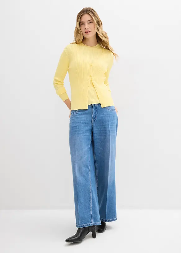 Strikket topp med viskose, bonprix