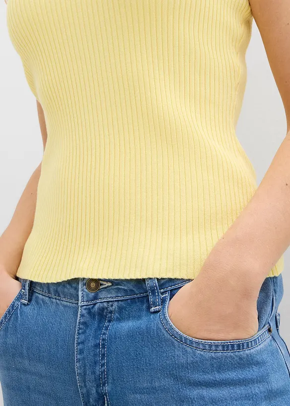 Strikket topp med viskose, bonprix