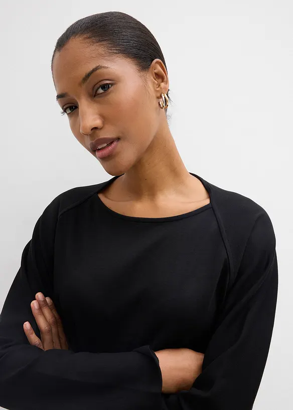 Langermet topp i 100% &oslash;kologisk bomull, bonprix